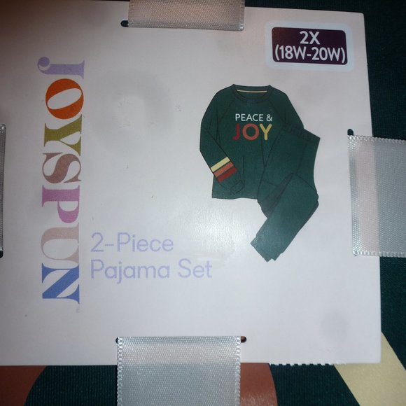 Women's Plush Long Sleeve Top & Pants Lounge Pajama 2-Piece Set Size 2XL - Picture 2 of 7